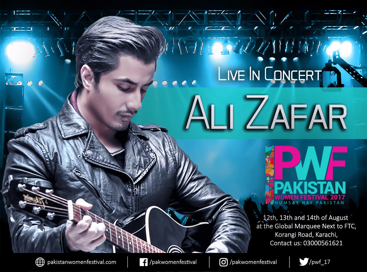 starlinkspr's tweet photo. Have you not heard? 
Ali Zafar will be performing at the Pakistan women festival 2017.
@pakwomenfestival @imhighevents @pwf_17  #pwf_17 https://t.co/FG7Hk7zhEH