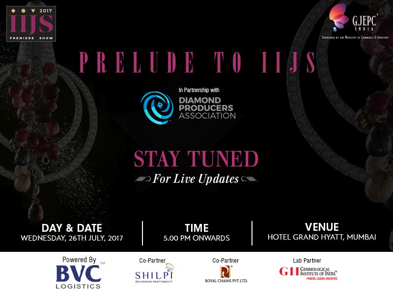 GJEPCIndia's tweet photo. The exhibit of the finest Jewellery from across the country is about to begin. Stay tuned for the live updates from #PreludeToIIJS. https://t.co/6gdTX6UODI