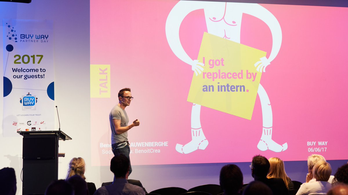 BuyWayPF's tweet photo. A company with every week an other CEO. A member of the team. It exists. @20Something_be Explained during #BuyWayPartnerDay by @BenoitCrea https://t.co/7FUWKziRE3