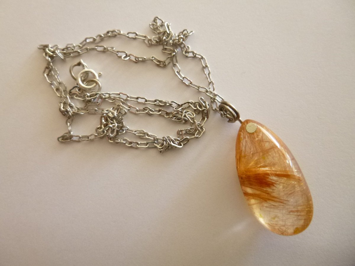 Rutilated Quartz necklace tuppu.net/304aaaeb #One #Two #Birthday