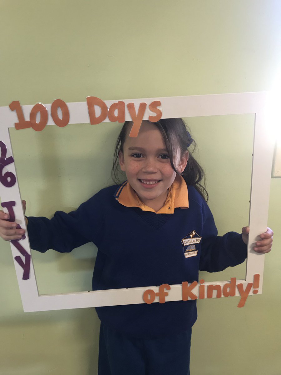 tayla_newton's tweet photo. Happy 100 Days of Kindy KN! I'm so proud of how far you've come! @CasulaPS #100daysofkindy https://t.co/qj9z9ZZzGw