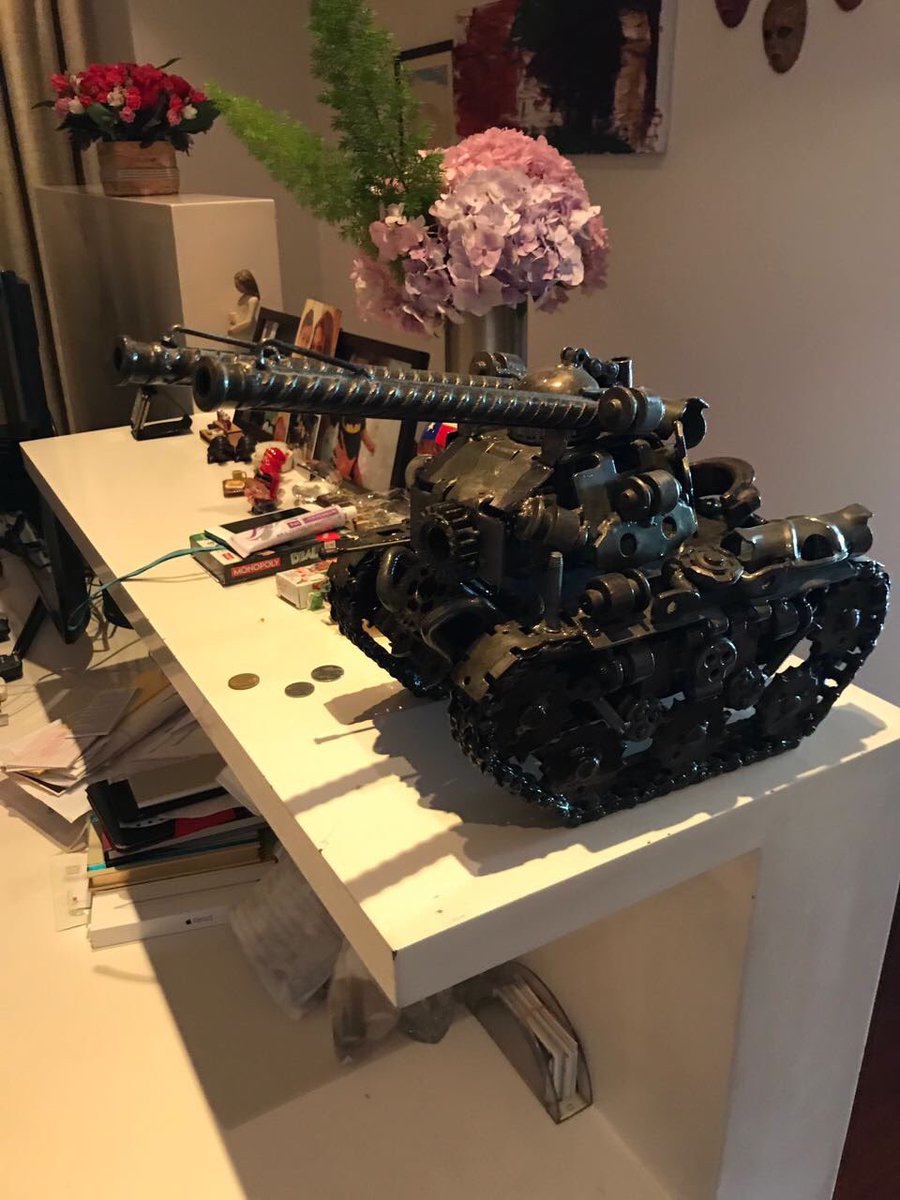 rij79's tweet photo. Hey look - there's a #Tank in my room . Now I'm #patriotic and I will learn better also at home #RepublicForJNUTank #jnutank https://t.co/DPFqz4k8K9
