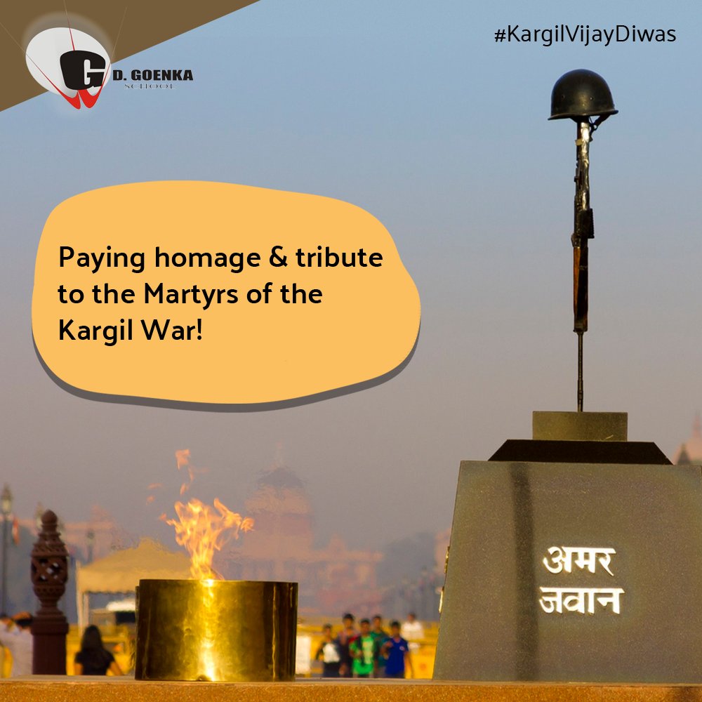 gdgpsindore's tweet photo. We salute the martyrs of Kargil War!
#KargilVijayDiwas #Kargil #India #Soldiers https://t.co/YXWi4AaPui