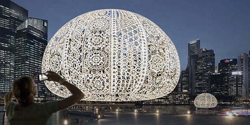 SimplyCrochet_'s tweet photo. Have you seen the giant crochet urchins in Singapore - Incredible! More here - https://t.co/xs6AOKLz6D https://t.co/AkPULX0C0h