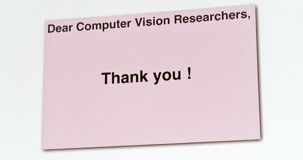 MonaJalal_'s tweet image. Still thinking about the keynote today. @drfeifei had suggested them to ask monkeys detect #MSCOCO objects! 
#cvpr17 #CVPR2017 #neurosicence