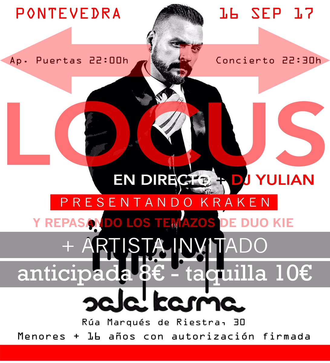 LocusDuoKie's tweet photo. Pontevedra!!! Dentro de nada anunciaremos la venta de entradas... https://t.co/kKssHCZerE