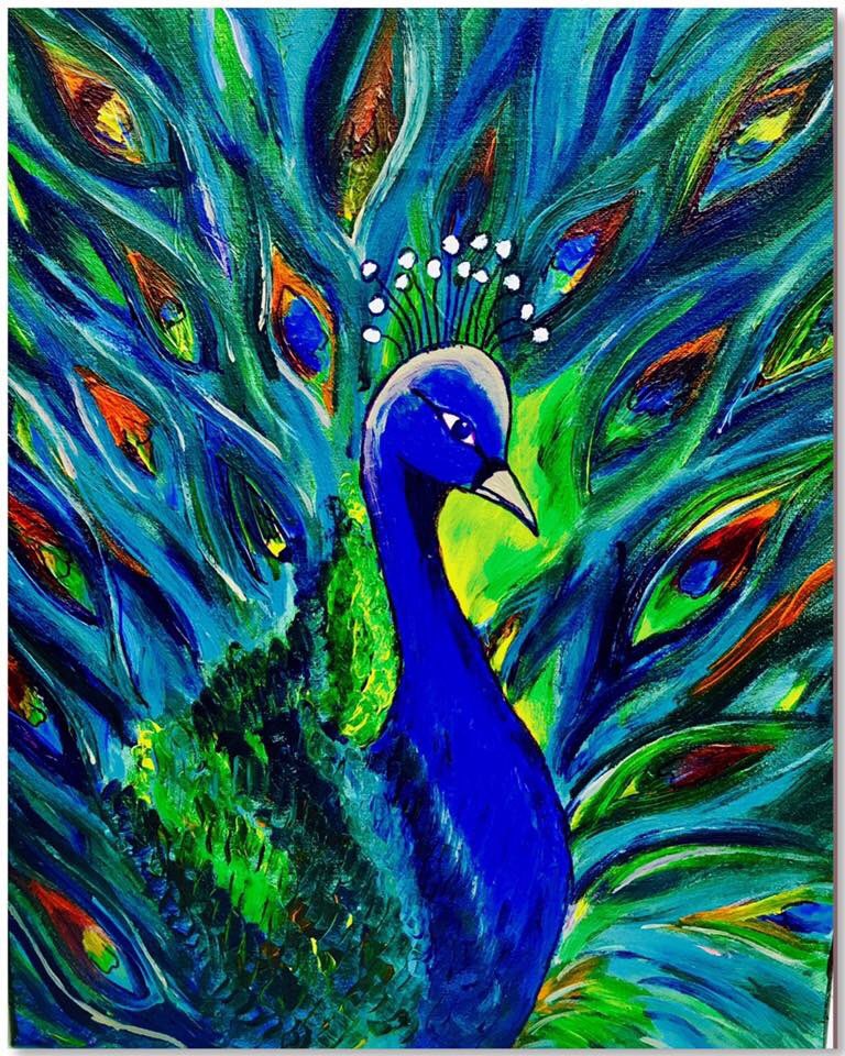 kjsbrushncanvas's tweet photo. #My #peacock #painting
 #art #Australia #Sydney #artistKavitha. KJs #artist #acrylic #KJsBrushnCanvas https://t.co/NYPk530ElC