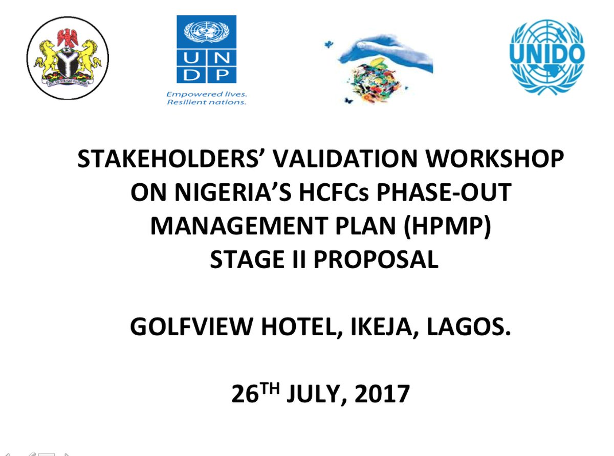 estherclimate's tweet photo. Hello Lagos. The @FMEnvng holds a validation workshop on the National Plan for Phase-out of Hydrochlorofluorocarbons (HCFCs). #HCFCsNG https://t.co/bPlOhTJyk3