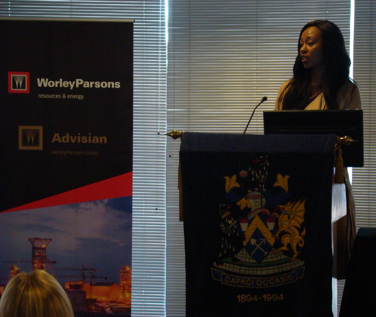 SAIMM1's tweet photo. “What financial model works for my business” - S. Zulu from Absa Capital at the Entrepreneurship in Mining Forum #YPC #WiMSA #SAIMM #Finance https://t.co/qo14Bc4xrC