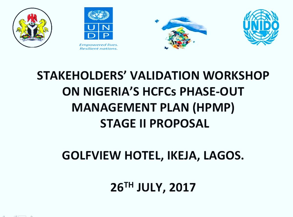 ClimateWed's tweet photo. Happening Now:
The @FMEnvng holds a validation workshop on the National Plan for Phase-out of Hydrochlorofluorocarbons (HCFCs). #HCFCsNG https://t.co/5c5SjP12H4