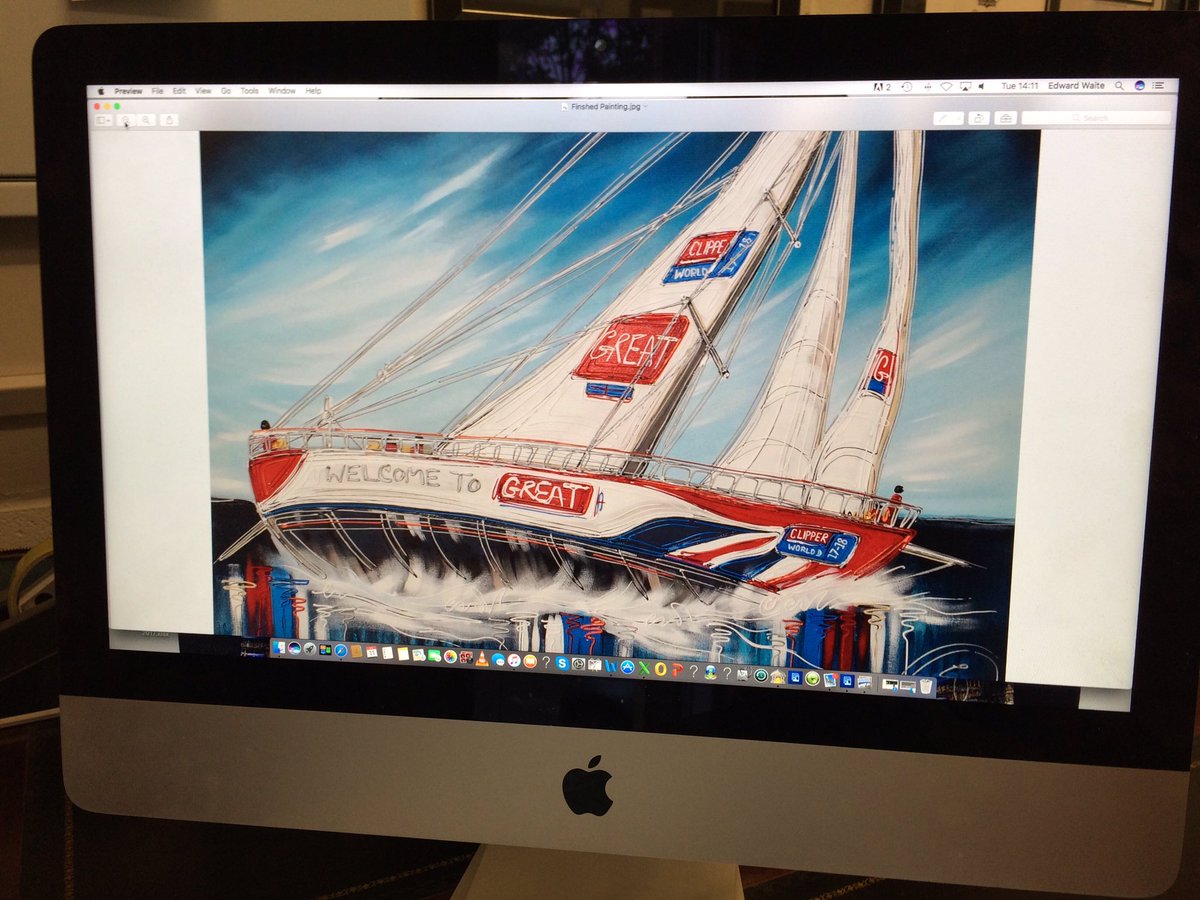 melvynprior's tweet photo. More from #Lincolnshire based artist @WaiteEdward his new collection and this amazing sea scape #ClipperYachtRace  @BBCRadioLincs https://t.co/636aTihwRE
