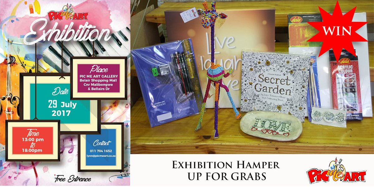 Picmeart's tweet photo. Art Hamper up for grabs @Picmeart Gallery. 
Comment "YES" if you will be coming and you will be entered.
#PMAexhibition #hamper #Competition https://t.co/wMtQu6xMFH