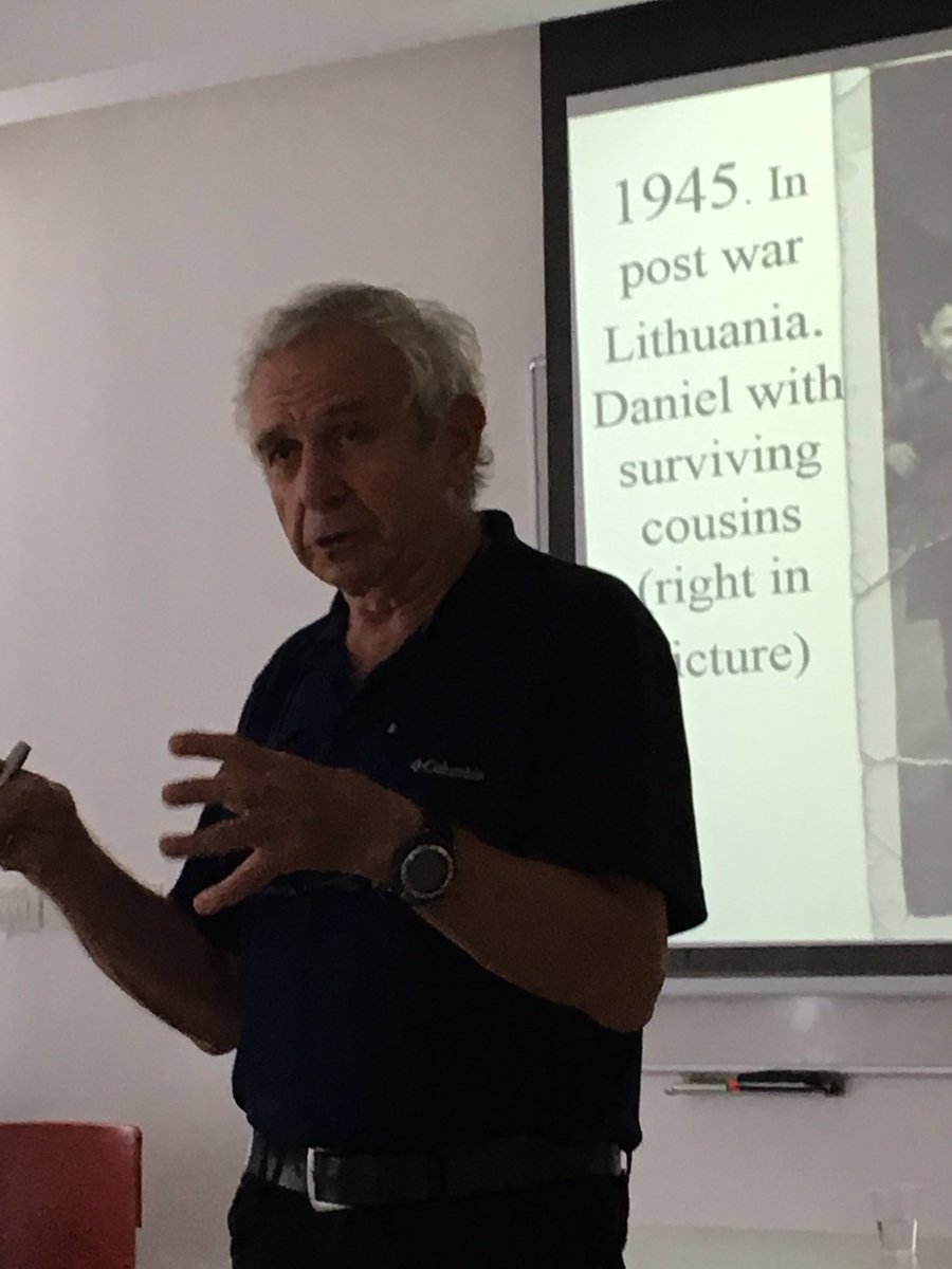 KarenPollock100's tweet photo. Holocaust survivor Professor Daniel Gold @yadvashem @HolocaustUK. You can hear a in drop here. Unique and powerful testimony. #ASV2017 https://t.co/JQY9mRWVfR