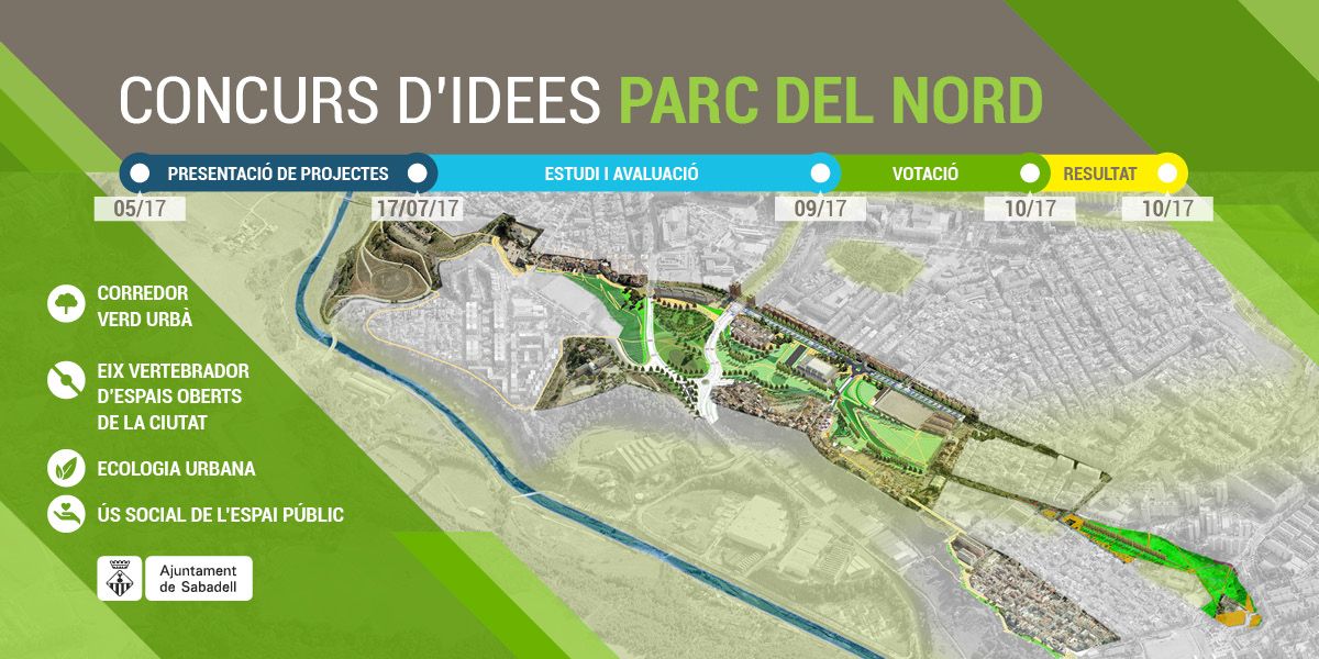 Reunit el jurat concurs idees Parc del Nord #Sabadell x seleccionar tres projectes que es posaran a votació ciutadana. Es farà el més votat
