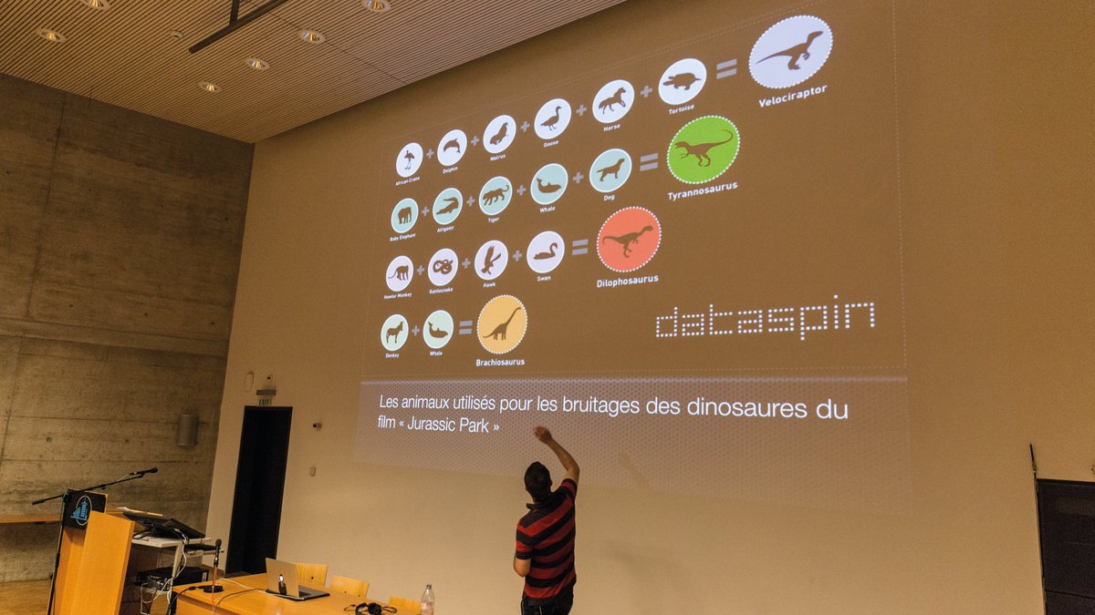 Swissgamecenter's tweet photo. Great talk on the analysis of #sounddesign in games and many fun facts with @julien_matthey #swissgames #sga17 https://t.co/QsTt0Oq8gF