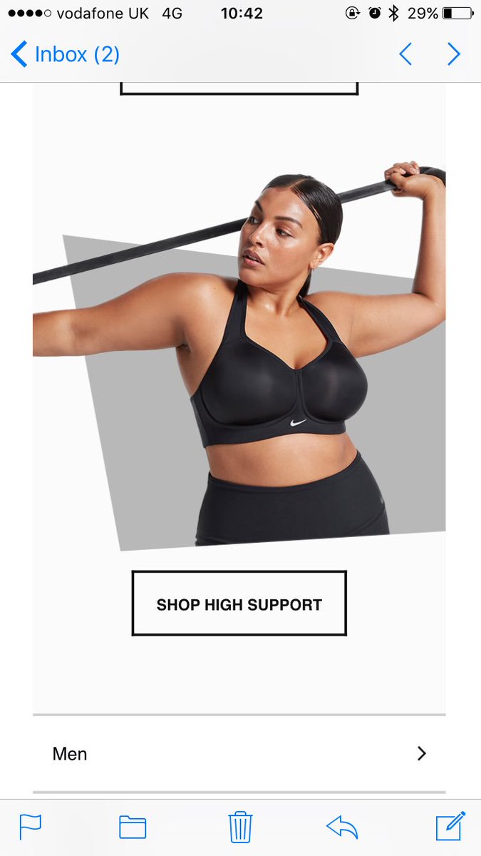 EloiseAtLaPlaza's tweet photo. Images like this in an email from @Nike make my day. Fit and healthy comes in ALL different shapes and sizes. Well done Nike. #bodyloving https://t.co/6iqhANlGQE