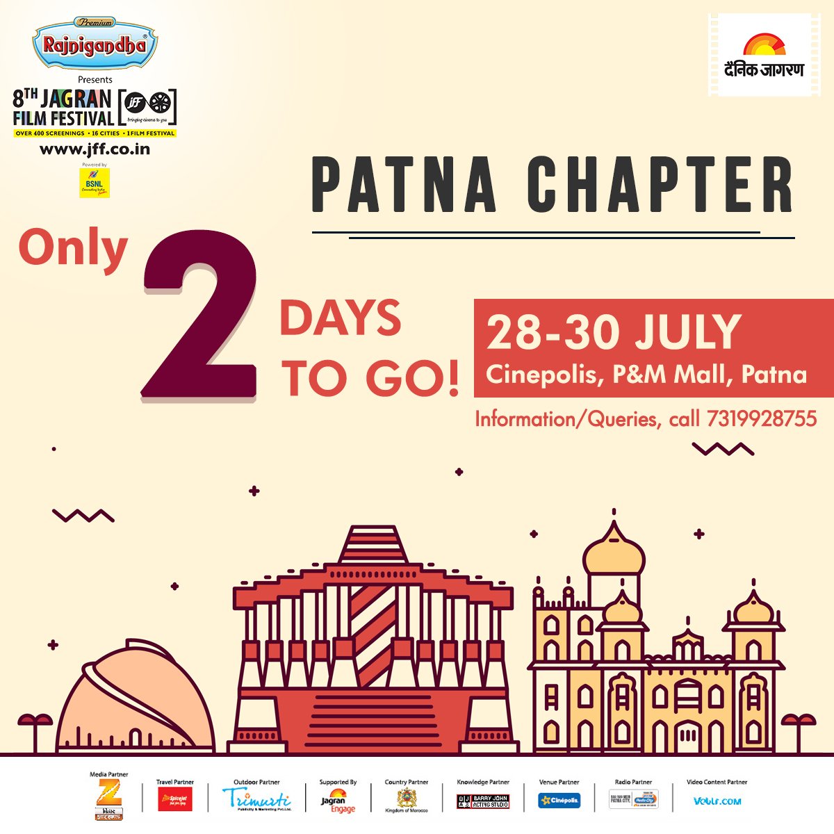 VeblrOfficial's tweet photo. #Patna! We are coming to your city with the best of offbeat #cinema!
Are you too? Then, don’t forget to join us for #JFF2017, #PatnaChapter. https://t.co/mD7QlG8XJk