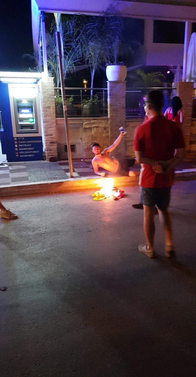 billfarm_'s tweet photo. after approximately 4 hours of wearing the shit shirts, this happened and we started a mini riot. in the middle of the malia strip. https://t.co/ZU7kfZ8f3Z