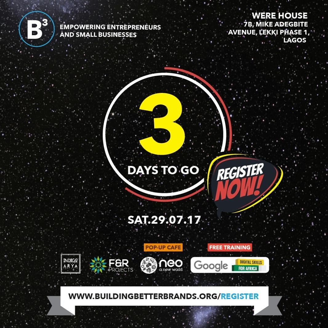 ItohanBarlow's tweet photo. #BuildingBetterBrand  from your ideas is just #3daystogo. 
Don't miss out! https://t.co/f61sCSy2Vp