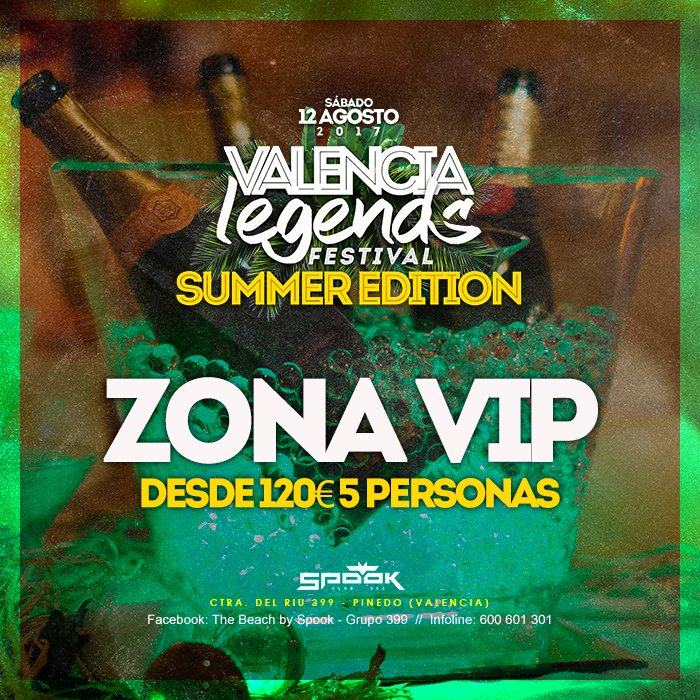 SpookClubVcia's tweet photo. Reserva tu #VIP desde 120€ para 5 personas T. 600 601 301🍾

Valencia Legends Festival
12 agosto #SpookClub #Valencia #DJs #oldschool https://t.co/qlvto0gC1T