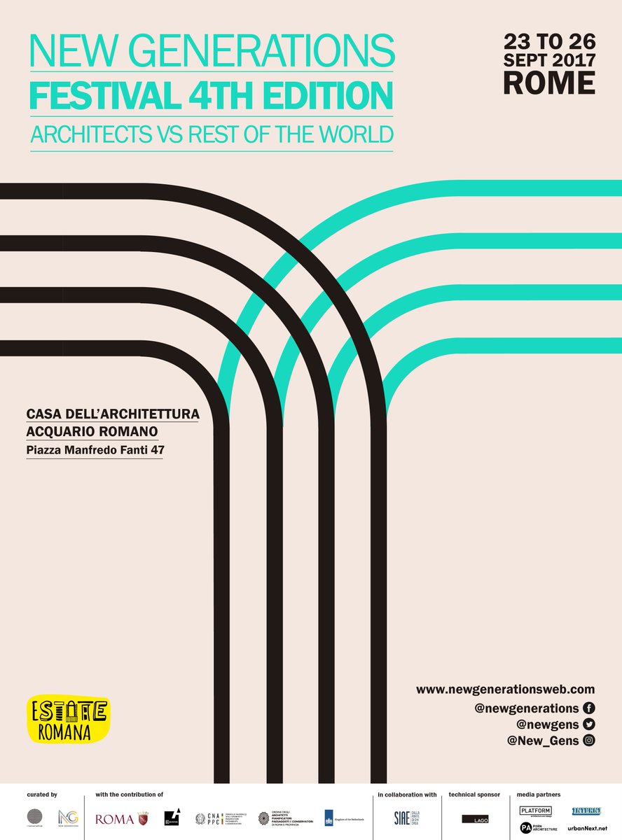 pornarch's tweet photo. .@New_Gens Festival will be held in Rome at @casarchitettura from 24 to 26 September #NGF2017 @itinerantoffice @cnappc @Olandiamo https://t.co/lakqiW4yWS