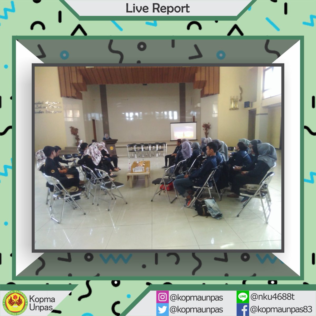 kopmaunpas's tweet photo. [Live Report]
Alhamdulillah, sedang berlangsung study banding antara Kopma Unpas dengan Kopma STIE Ekuitas. https://t.co/OwgNku2DHP