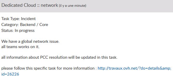 xhark's tweet photo. Panne globale chez OVH, hum! Perso chez @yulPa_io tout fonctionne :) https://t.co/r2huTzTWFX