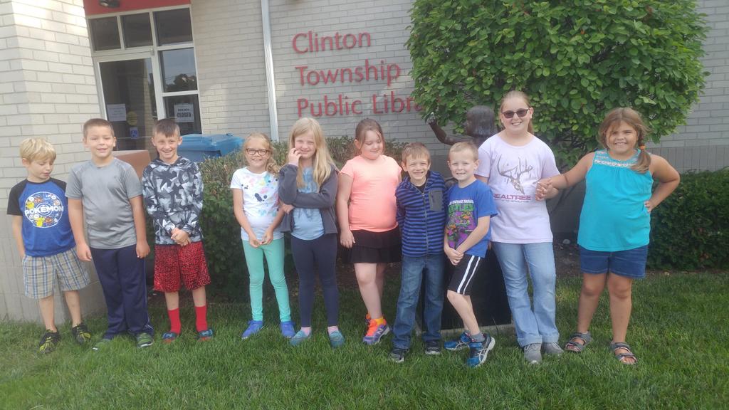 Summer school fun. We walked to the Clinton library to find more research materials on our marine animals at risk.