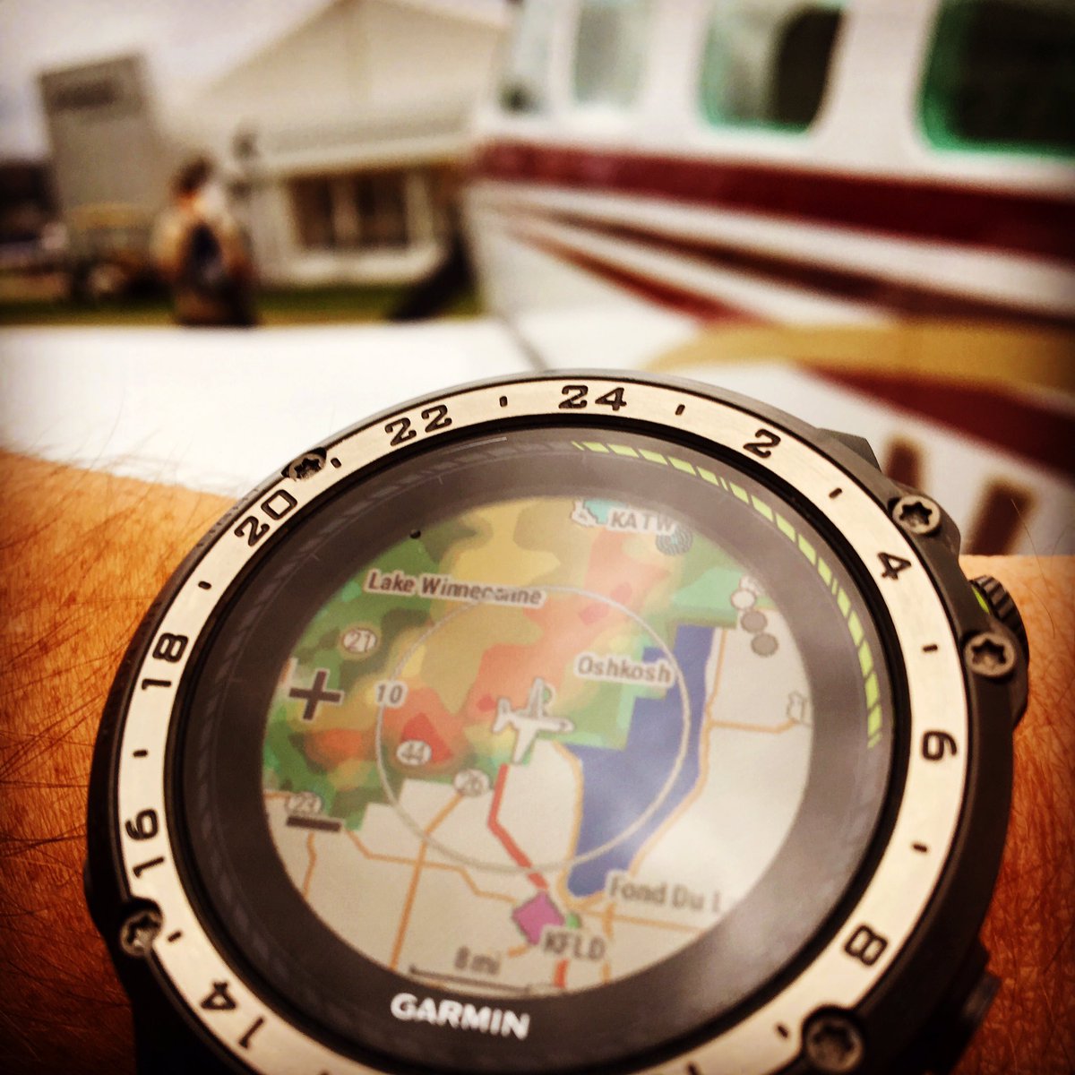 GarminAviation's tweet photo. A little rain in the #OSH17 forecast, but blue skies are ahead! #D2Charlie #flyGarmin https://t.co/79AOmdxH9M