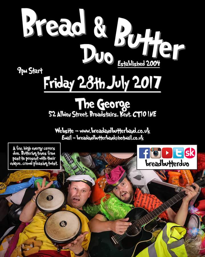 BreadButterDuo's tweet photo. This weekend we return to @TheGeorgeCT10 & @StLawrenceTav #letsgetbuttered #BaBDuo #FancyDressBox #ButteryFun @ThorleyTaverns https://t.co/CgxctgU4jw