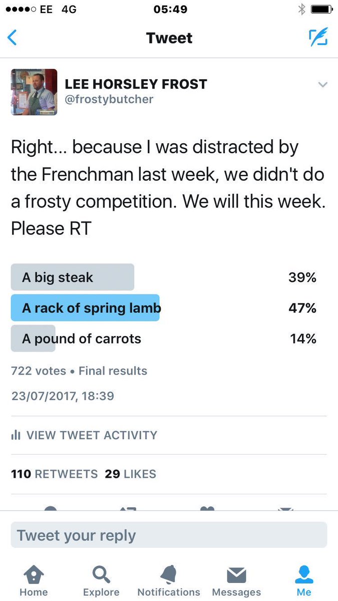 frostybutcher's tweet photo. NEWS FLASH 

IM IN A GOOD MOOD. 

THERE WILL NOW BE TWO WINNERS AND TWO RACKS OF LAMB. 

ITS NICE TO BE NICE 

RT &amp; FOLLOW TO WIN https://t.co/fxlnnOqnUJ