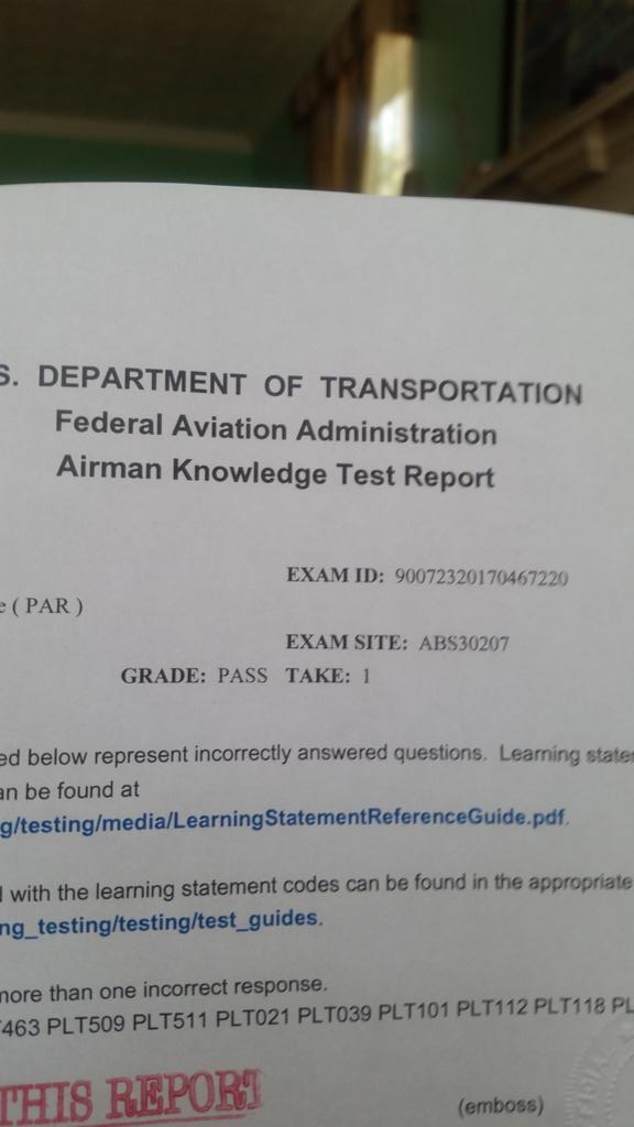 3Cote_Boys's tweet photo. @AUAeronautics check this out, @RyanCote2017 passed his FAA written test on his first try. Going to knock the rest out before you see him. https://t.co/bP7tUBIePd