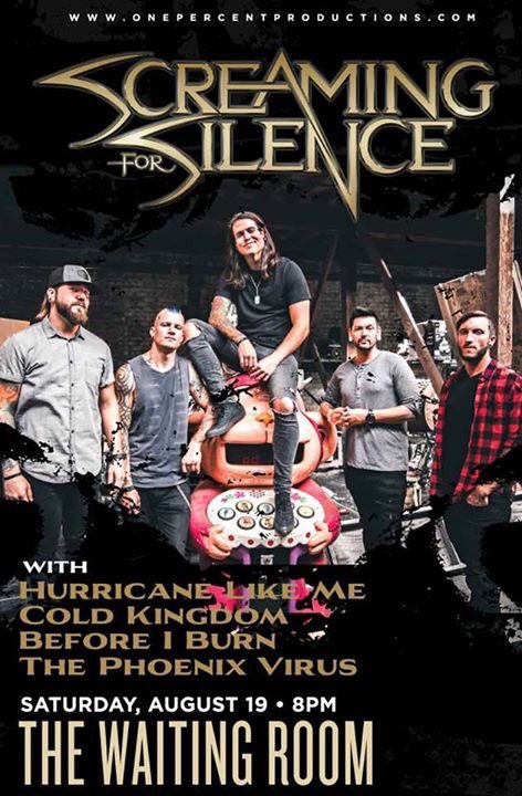 Next #Omaha show is next month w/ our friends in <a href="/S4SBAND/">ScreamingForSilence</a>. Come hangout <a href="/Waiting_Room/">The Waiting Room</a> August 19th. All ages!