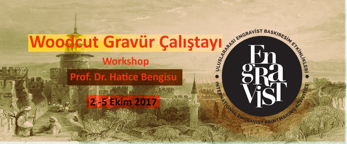 Engravist Gravür Çalıştayları'nda 2-5 Ekim 2017'de Prof. Dr. Hatice Bengisu ile “Woodcut” çalışılacak.  
engravist.org/workshops/gele…