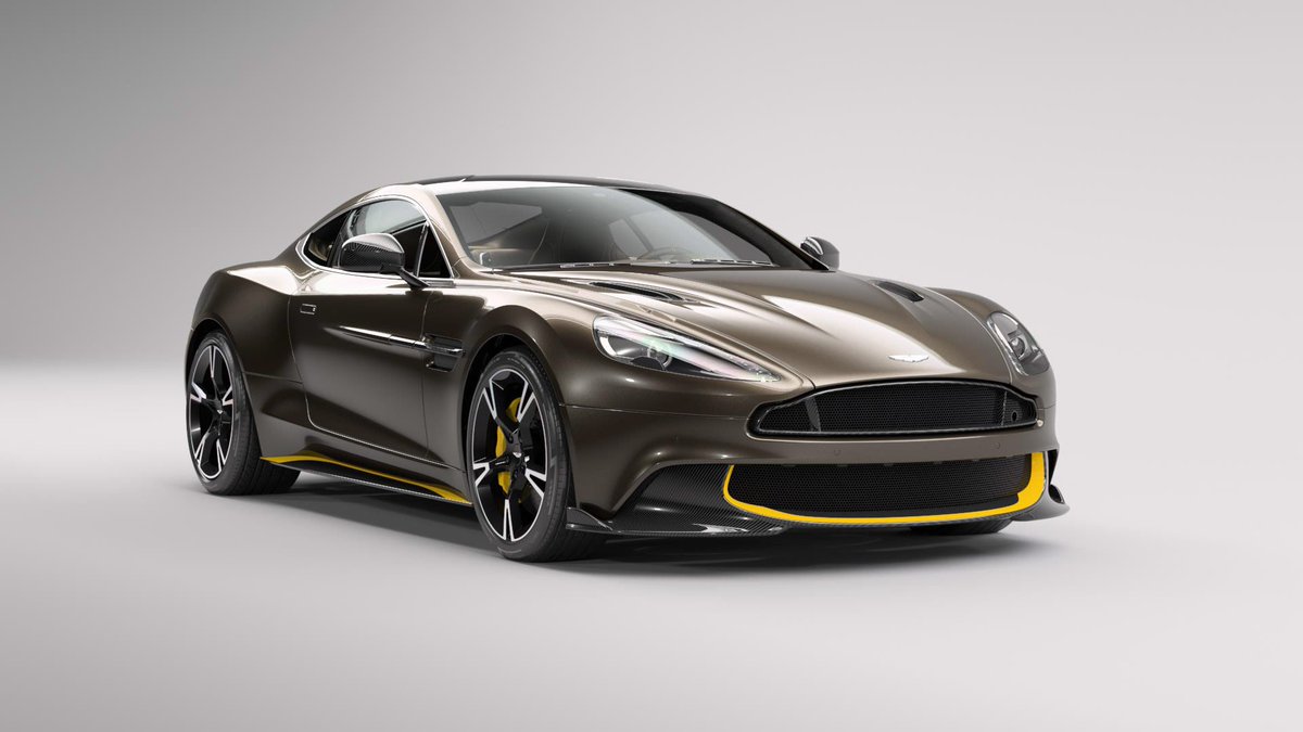 astonmartin's tweet photo. Kopi Bronze with Speed Yellow accents. One of seven specially created designer choices for Vanquish S: https://t.co/uRfMH70VaF https://t.co/jmHi9CF3JB