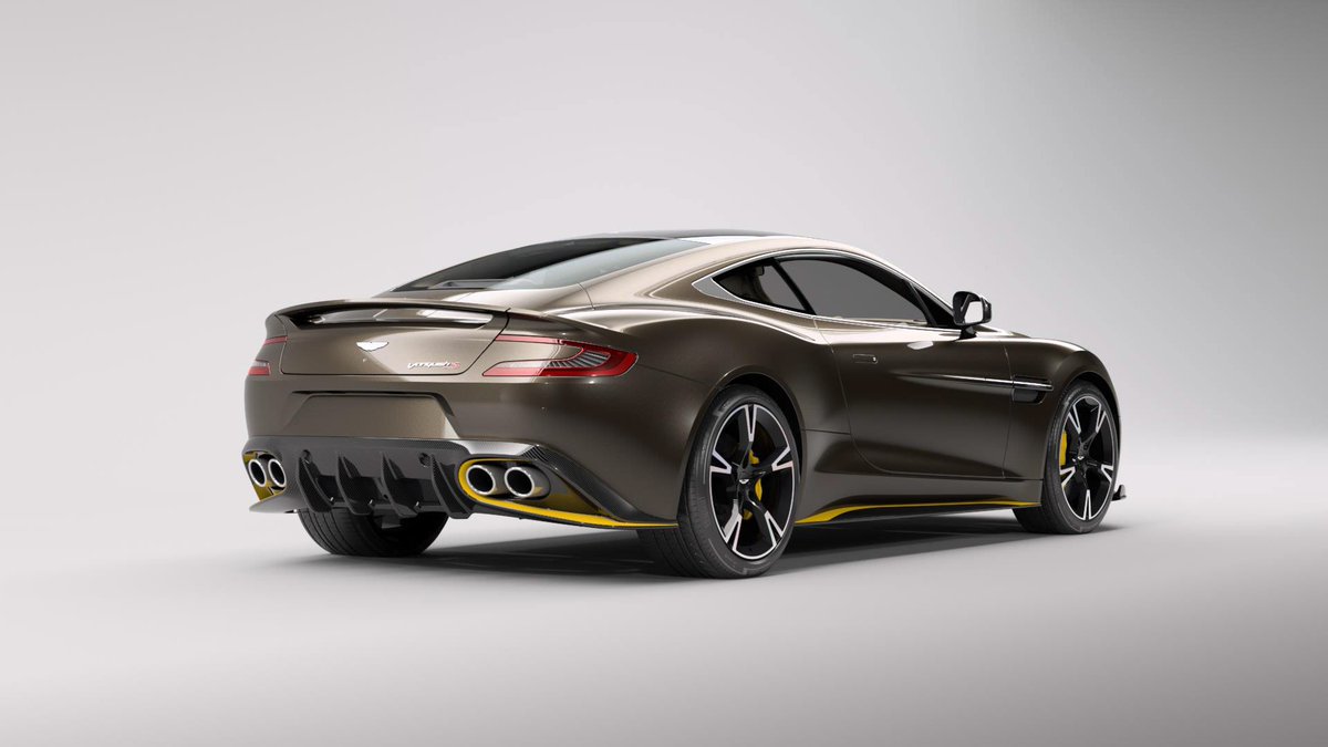 astonmartin's tweet photo. Kopi Bronze with Speed Yellow accents. One of seven specially created designer choices for Vanquish S: https://t.co/uRfMH70VaF https://t.co/jmHi9CF3JB