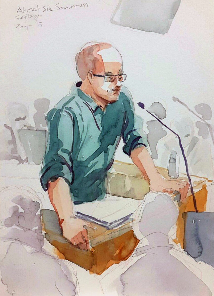gulsinharman's tweet photo. Ahmet Şık concludes his defence statement with the 109-years-old slogan, "Down with the tyranny, long live freedom!" #Cumhuriyet https://t.co/LEOr5NHp4s