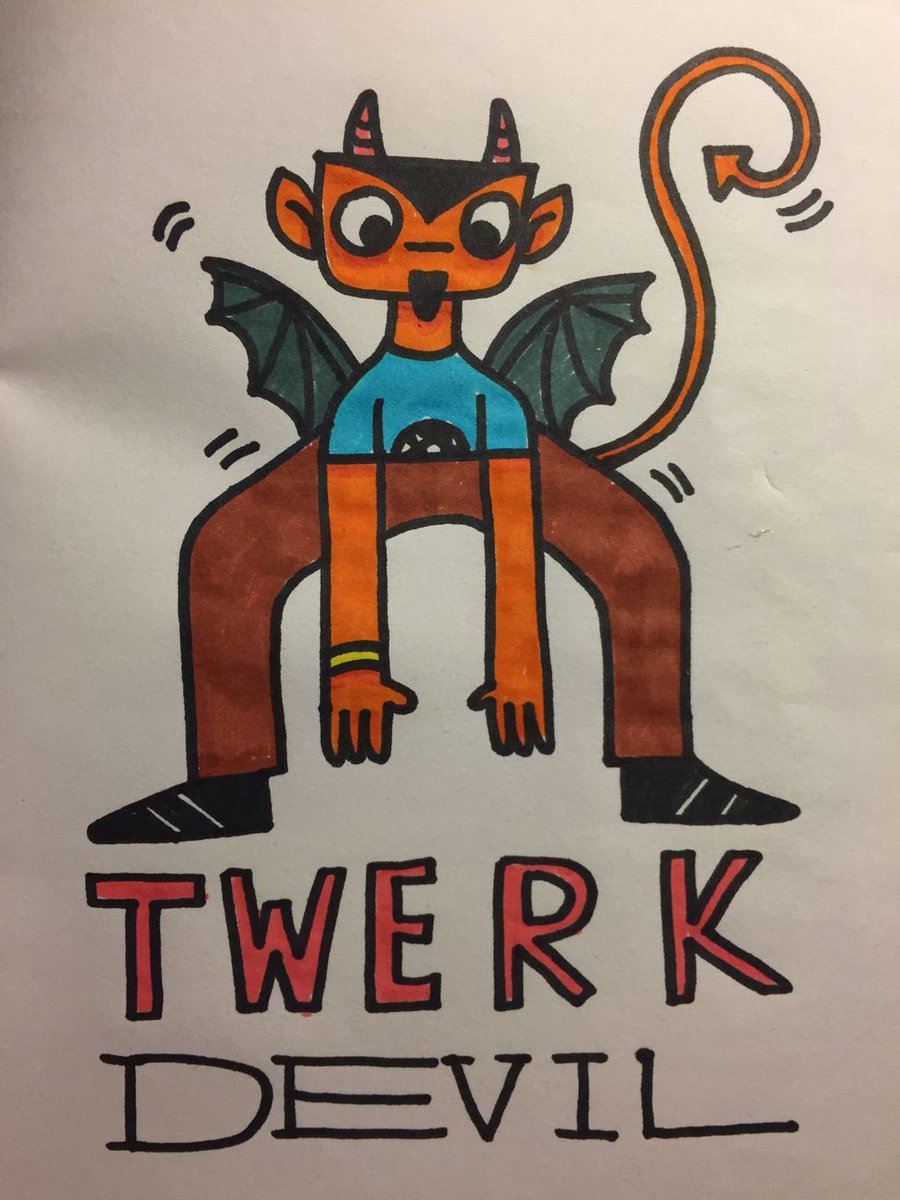 weirdink's tweet photo. Random sketch because why not! #Twerkdevil #sketch #random #satan #characterdesign #werk https://t.co/RsGBsbqvNO