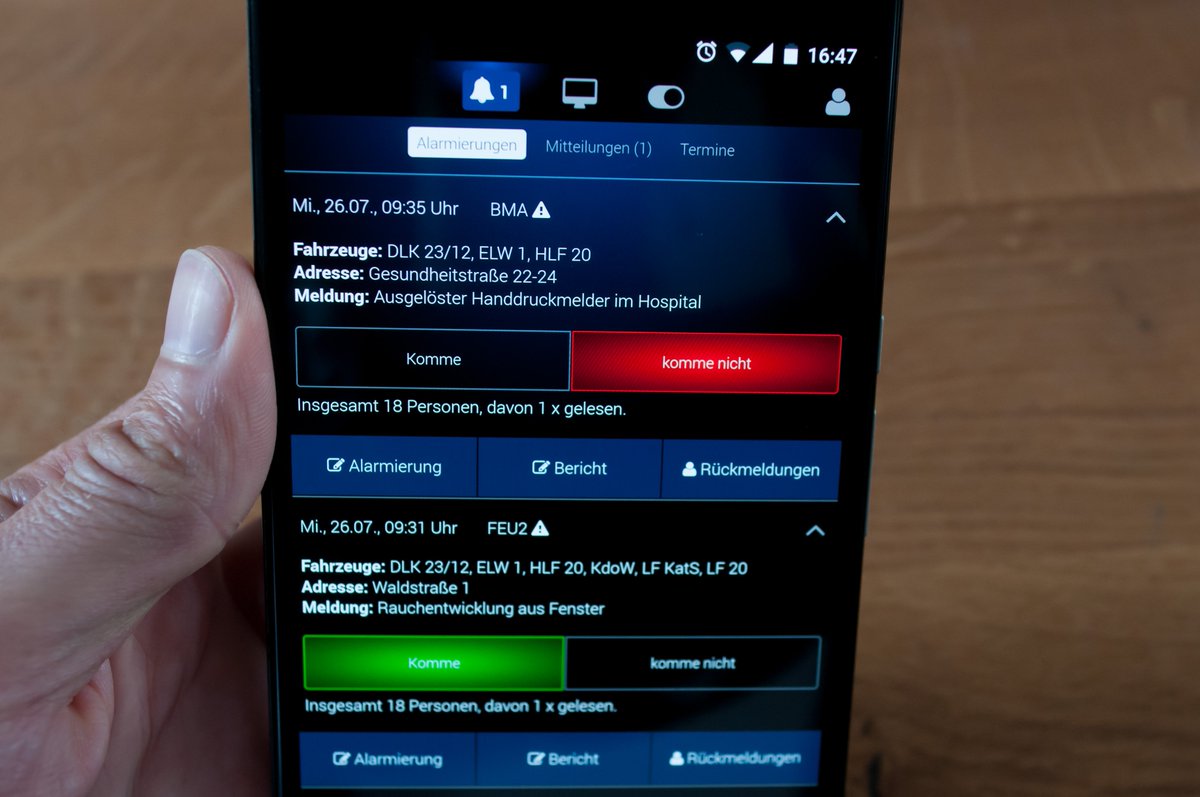 DIVERA247's tweet photo. Update der #App verfügbar! Neu ist das Sponsoring durch #SGARD in gemeinsamer Mission: Ihr rettet Menschenleben – und wir helfen Euch dabei. https://t.co/zNoSPwTfWZ