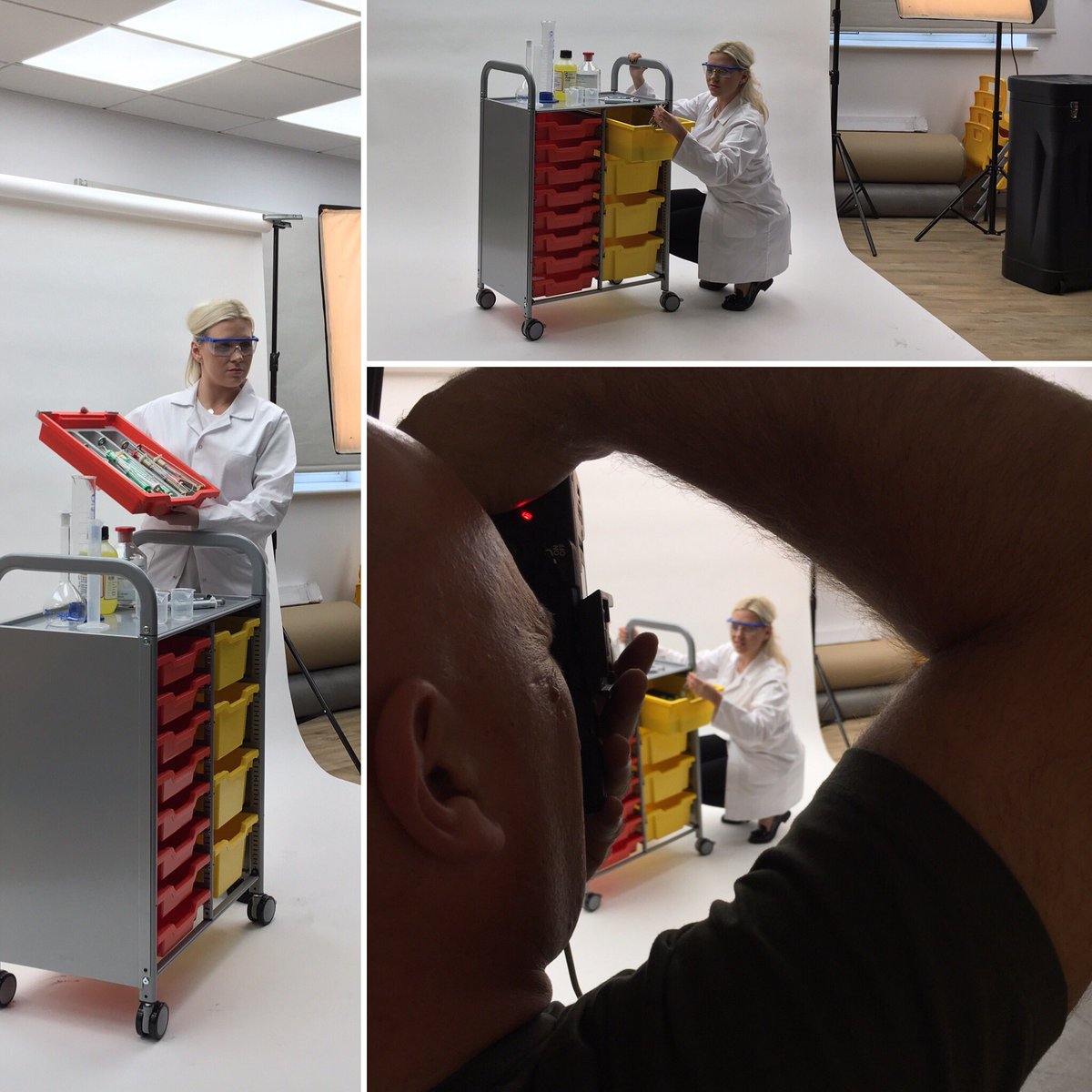 Gratnells's tweet photo. #CalleroPlus is in front of the camera today at #Gratnells HQ ❤️💛 #ScienceLab #ScienceClass https://t.co/V2Vxmz5xhh