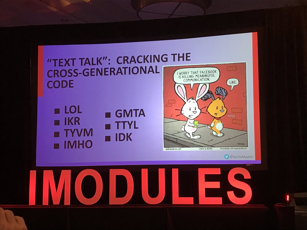 bee233's tweet image. Teenagers don't use GMTA, IMHO. Us GenXers probably do. #Sizzler17 @SaritaMaybin