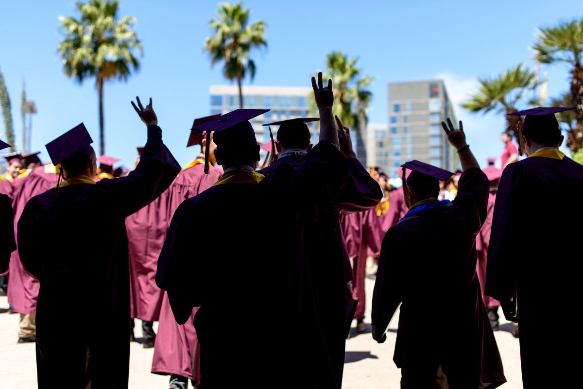 ASU's tweet photo. .@ASU ranks among top 10 universities in the nation in preparing graduates for jobs — ahead of MIT, Columbia, UCLA https://t.co/0GElHdvzzO https://t.co/MtD4F9CB0P