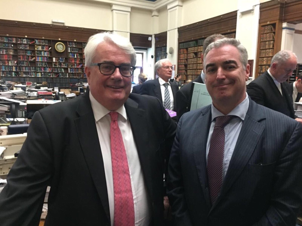 TheBarofIreland's tweet photo. Our Chairman @paulmcgarrysc delighted to congratulate new Chief Justice Frank Clarke on behalf of The Bar of Ireland https://t.co/BAufyzjlnD