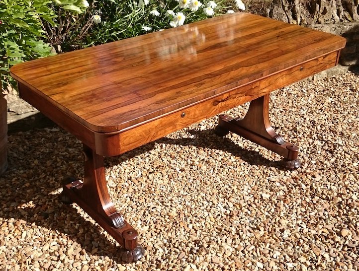 HaresAntiques's tweet image. #Antique #Rosewood #LibraryTable #SofaTable #WritingTable #AntiqueTable #mahogany lined drawers attrib to #Gillow c1830 £3800
57&quot;w28½&quot;h 28&quot;d