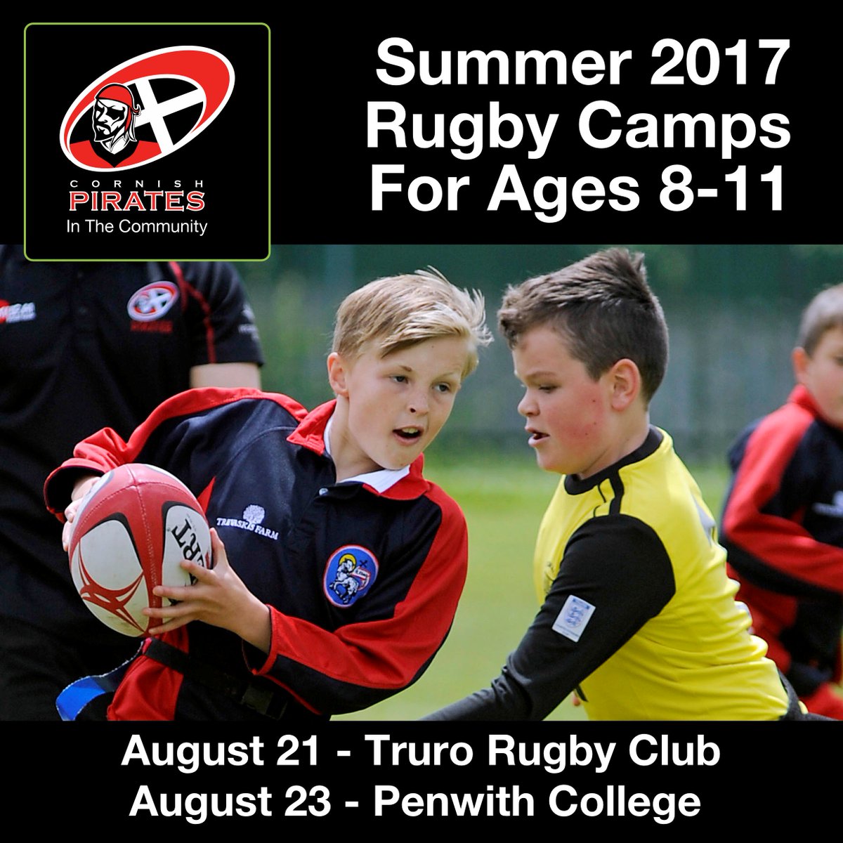 CornishPirates1's tweet photo. School Holidays?
Check Out Cornish Pirates Summer Rugby Camps For Ages 8/11
https://t.co/HEiNpY4Ibp https://t.co/BWNdqk4Pfg