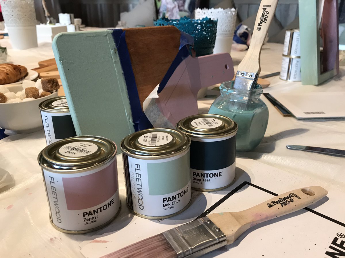 Fun morning painting with <a href="/pantone/">PANTONE</a>! Part of the new Fleetwood range.