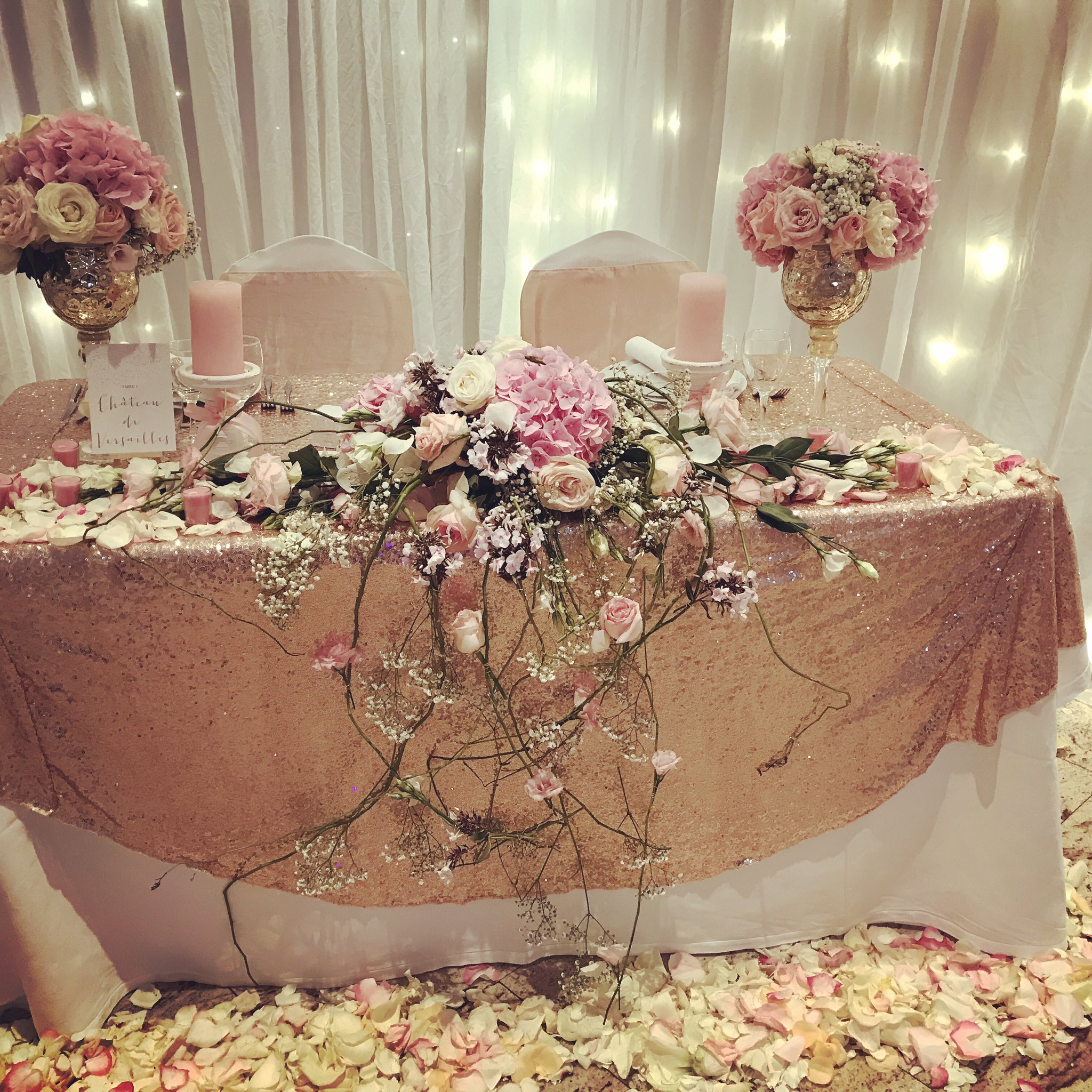 Natagency on Twitter: "Mariage rose poudré et or décoration NATAGENCY