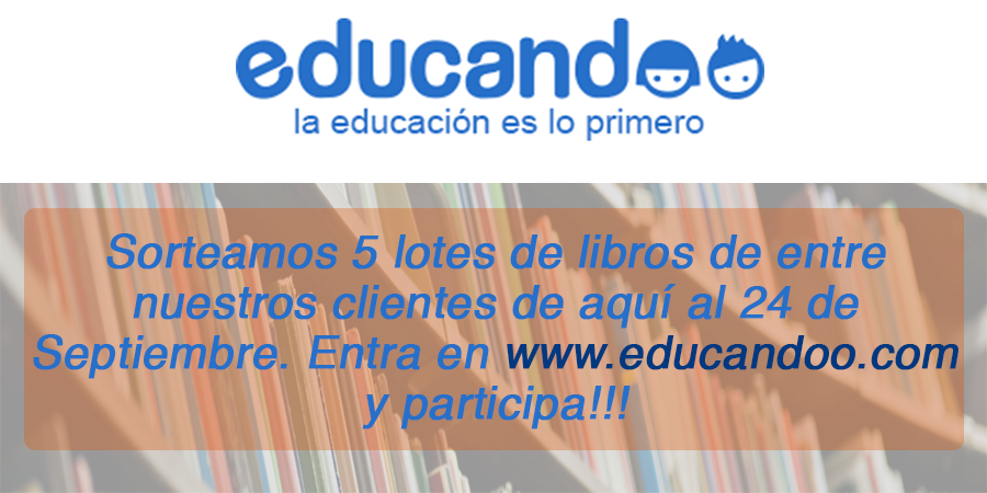Educandoo's tweet photo. Sorteamos 5 lotes de libros entre nuestros clientes hasta el 24 de Septiembre. Entra en https://t.co/9ZpWX14P3G y participa!!! https://t.co/oFMHvM9TO5