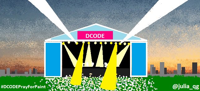 julia_qg's tweet photo. DCode never lights out 🌆 Mi pequeño homenaje #DCODEPrayForPaint @dcodefest https://t.co/J6HdAXTNbA