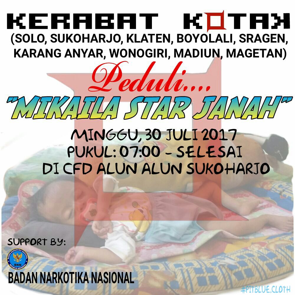 Monggo luangkan waktu utk penggalangan dana bagi saudara kita adek "MIKAILA STAR JANAH" <a href="/kotakband_/">Official KOTAK</a> <a href="/tantrikotak/">Tantrisyalindri</a> @cellakotak di Sukoharjo